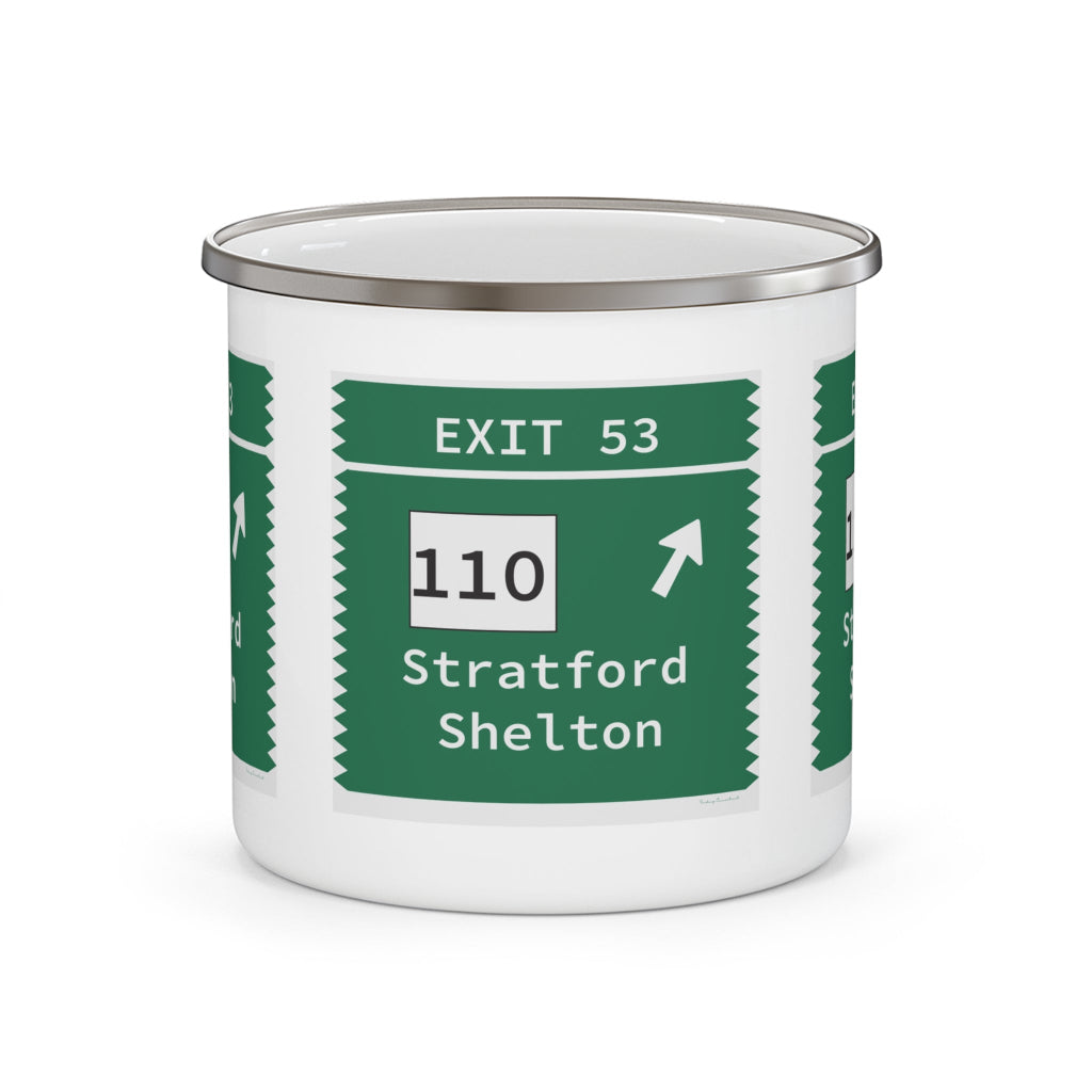 Merritt Parkway exit 53 mug - stratford connecticut gifts and merch by Finding Connecticut