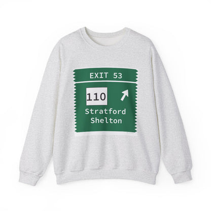 Merritt Parkway exit 53 sweatshirt -Stratford Connecticut gifts and merch by Finding Connecticut 