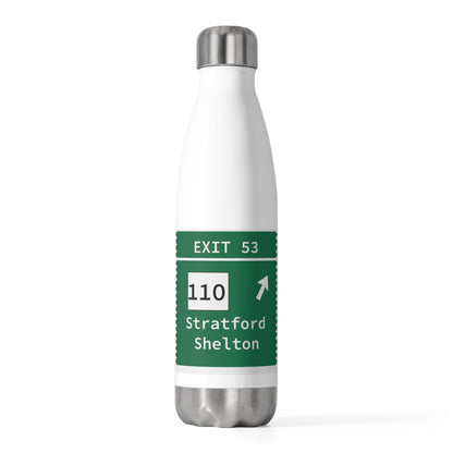 Merritt Parkway exit 53 waterbottle - stratford conencticut gifts and merch by finding connecticut 