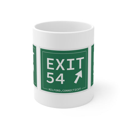 Merritt Parkway exit 54 mug - milford connecticut gifts and merch by finding connecticut 