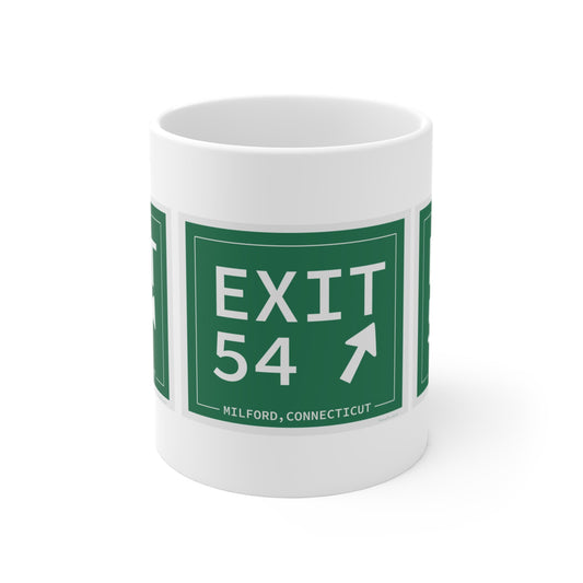 Merritt Parkway exit 54 mug - milford connecticut gifts and merch by finding connecticut 