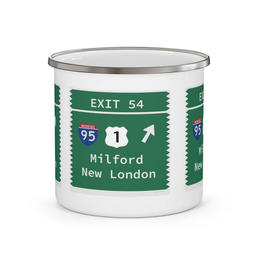 Merritt Parkway exit 54 mug - Milford Connecticut gifts and merch by Finding Connecticut 