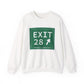 Merritt parkway exit 28 sweatshirt - merritt parkway and greenwich connecticut gifts and merch by Finding Connecticut 