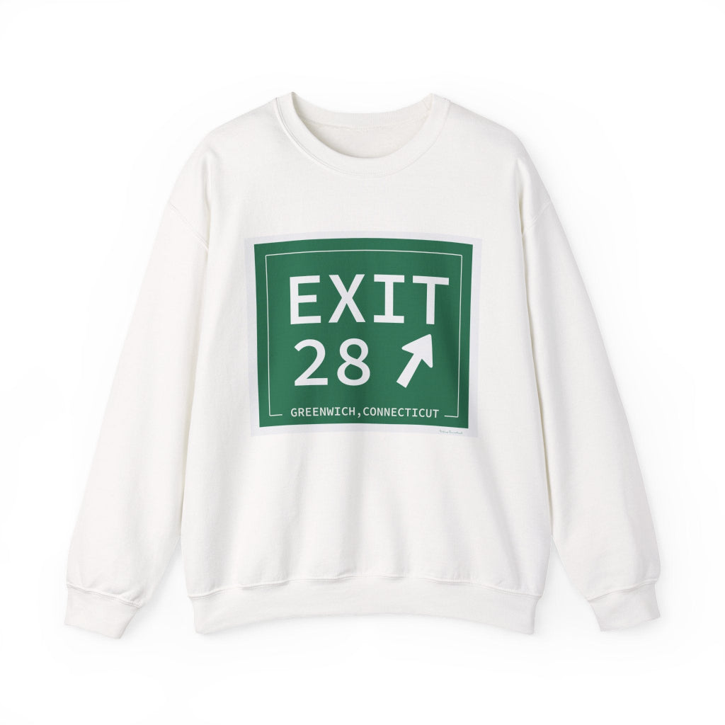 Merritt parkway exit 28 sweatshirt - merritt parkway and greenwich connecticut gifts and merch by Finding Connecticut 