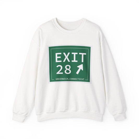 Merritt parkway exit 28 sweatshirt - merritt parkway and greenwich connecticut gifts and merch by Finding Connecticut 