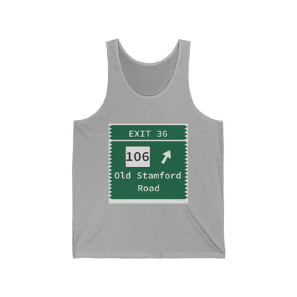 Merritt parkway exit 36 tank top shirt - Stamford Connecticut gifts and merch by Finding Connecticut 