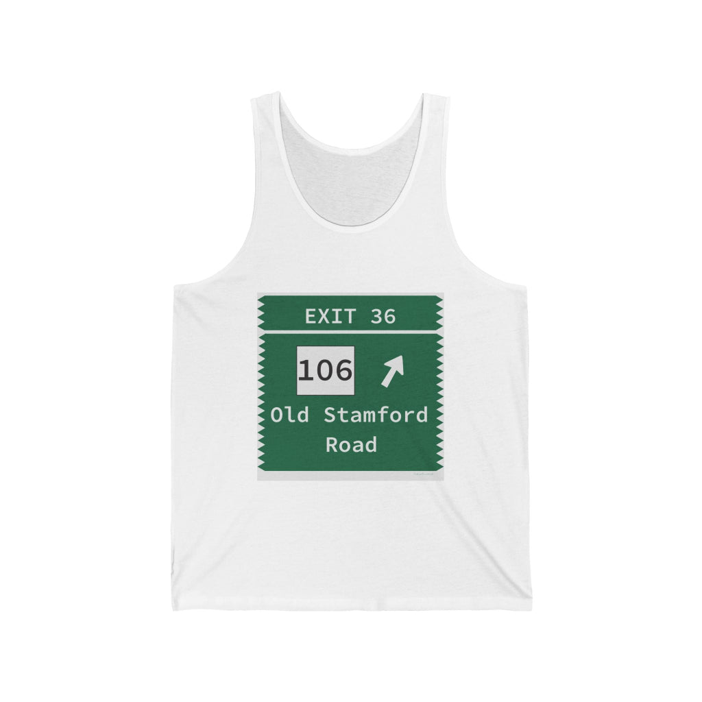 Merritt parkway exit 36 tank top shirt - Stamford Connecticut gifts and merch by Finding Connecticut 