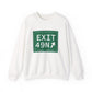 Merritt parkway exit 49N sweatshirt -Merritt parkway and trumbull connecticut gifts and merch by Finding Connecticut 
