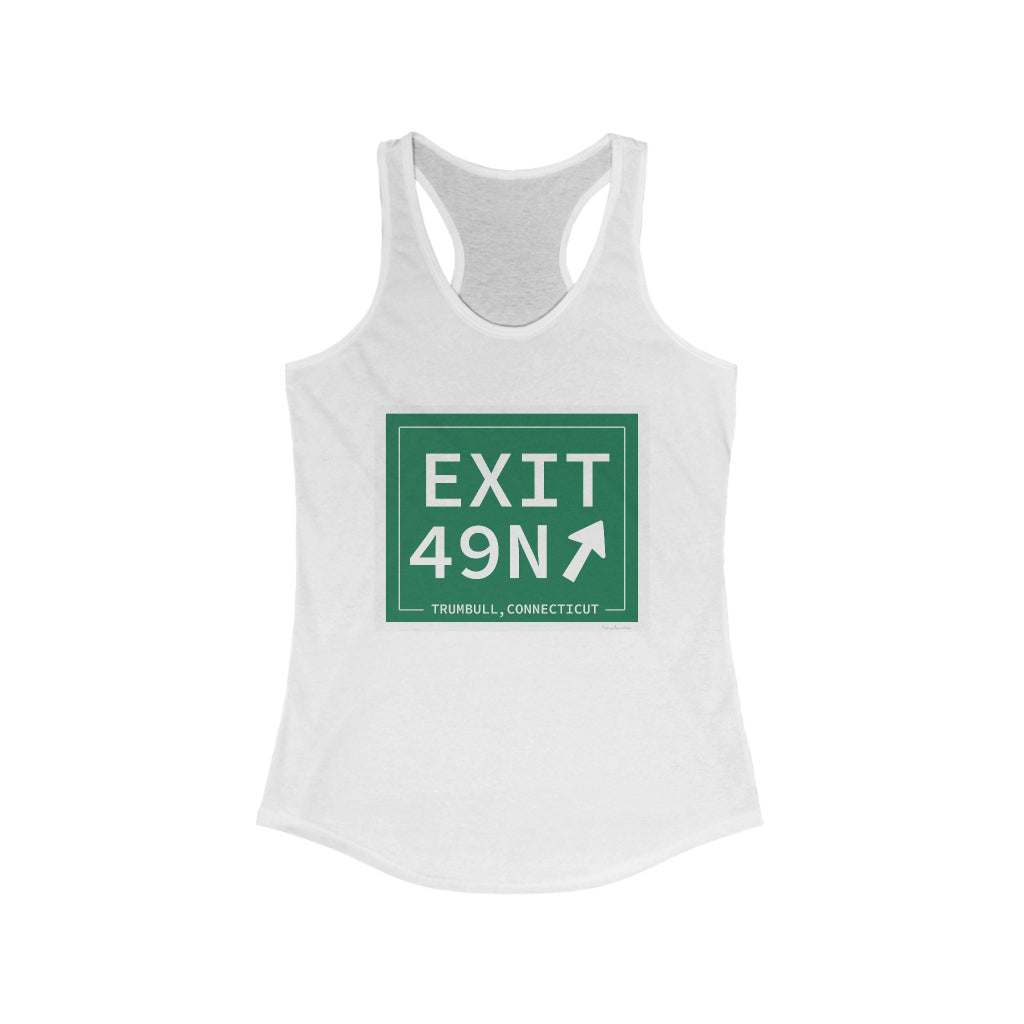 Merritt parkway exit 49N women's tank top shirt - merritt parkway and trumbull connecticut gifts and merch by Finding Connecticut 