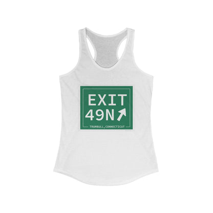 Merritt parkway exit 49N women's tank top shirt - merritt parkway and trumbull connecticut gifts and merch by Finding Connecticut 