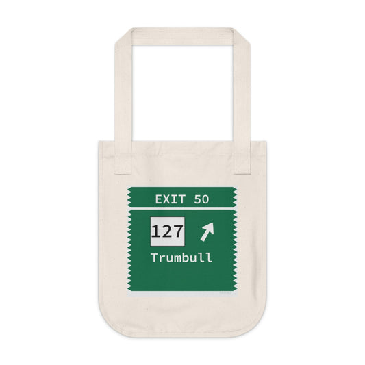 Merritt parkway exit 50 tote bag - merrritt parkway and trumbull connecticut gifts and merch by Finding Connecticut 