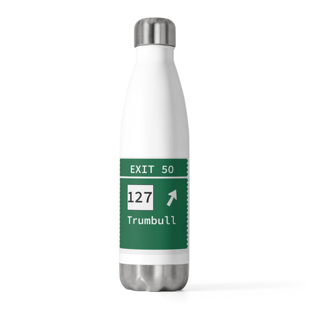 Merritt parkway exit 50 water bottle - merritt parkway and connecticut gifts and merch by Finding Connecticut 