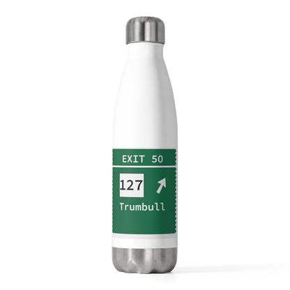 Merritt parkway exit 50 water bottle - merritt parkway and connecticut gifts and merch by Finding Connecticut 