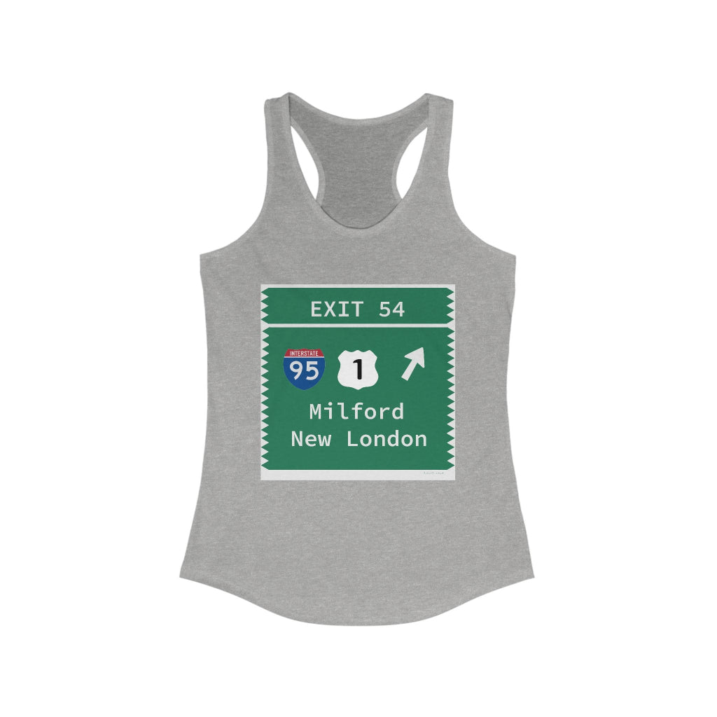 Merritt parkway exit 54 women's tank top shirt - Milford Connecticut gifts and merch by Finding Connecticut 