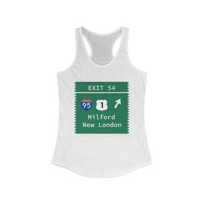 Merritt parkway exit 54 women's tank top shirt - Milford Connecticut gifts and merch by Finding Connecticut 