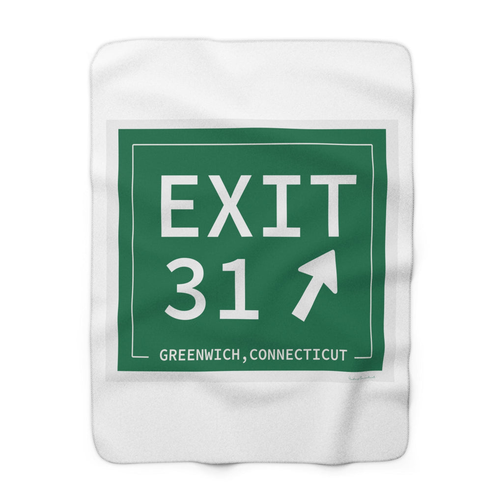Merrtt Parkway exit 31 blanket - greenwich connecticut gifts and merch by finding connecticut