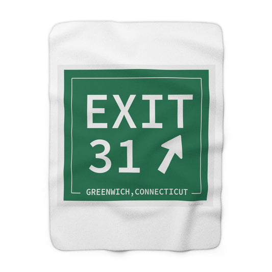 Merrtt Parkway exit 31 blanket - greenwich connecticut gifts and merch by finding connecticut