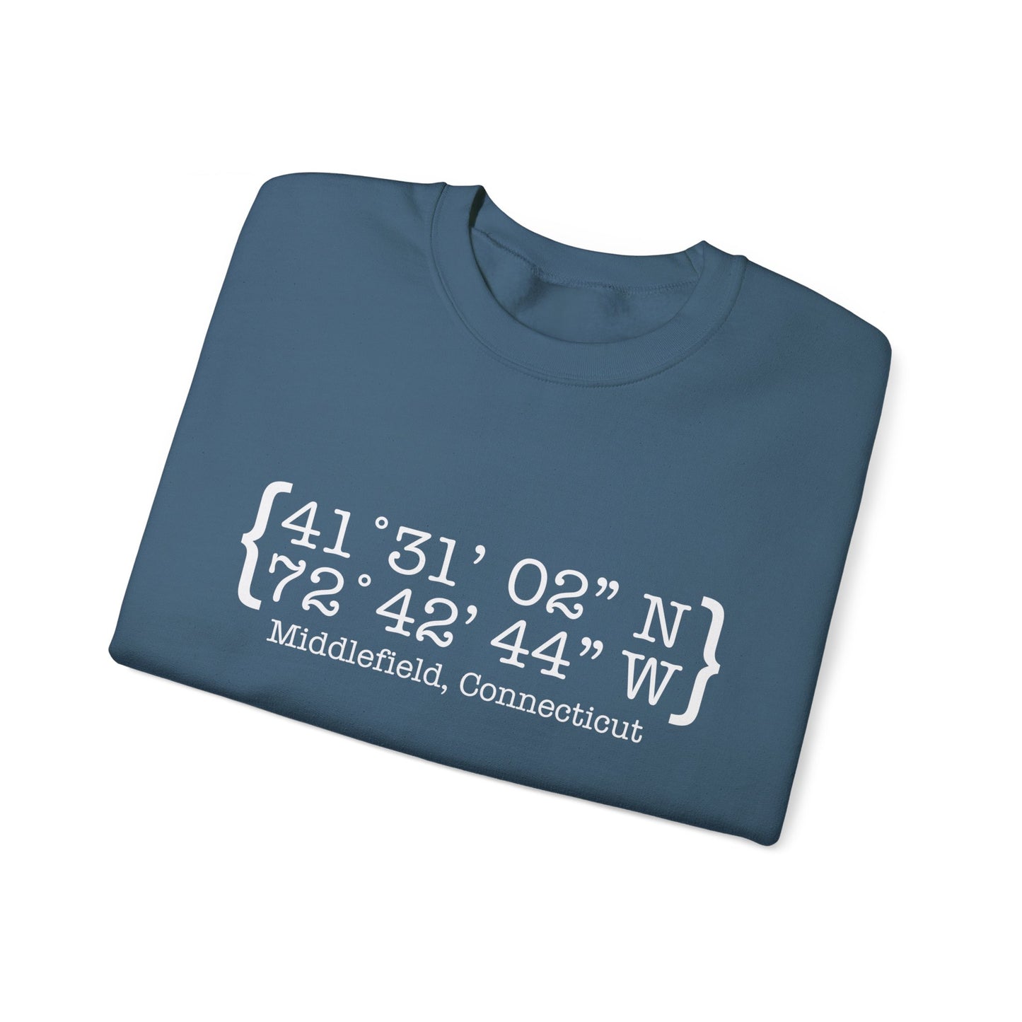 Middlefield Coordinates // Middlefield CT unisex sweatshirt  // finding connecticut 