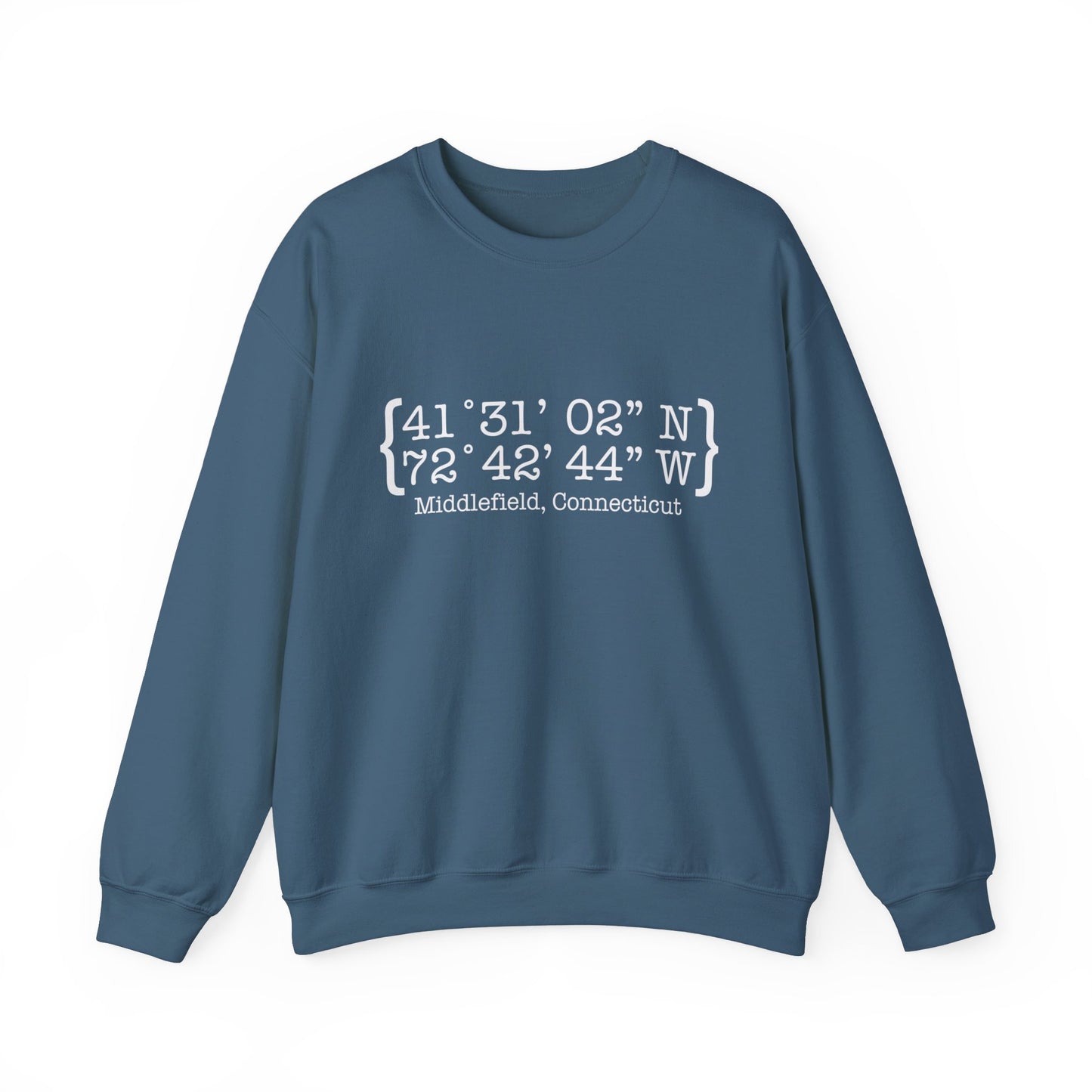 Middlefield Coordinates // Middlefield CT unisex sweatshirt  // finding connecticut 