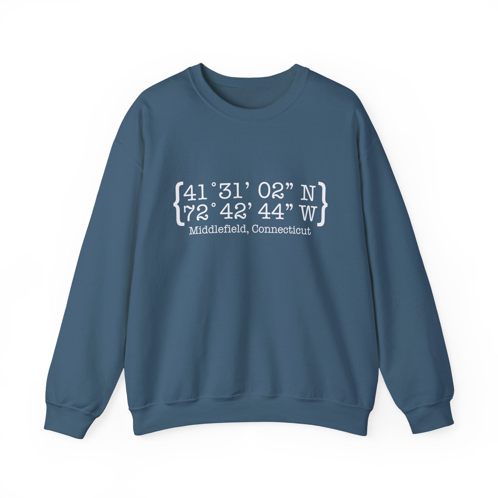 Middlefield Coordinates // Middlefield CT unisex sweatshirt  // finding connecticut 