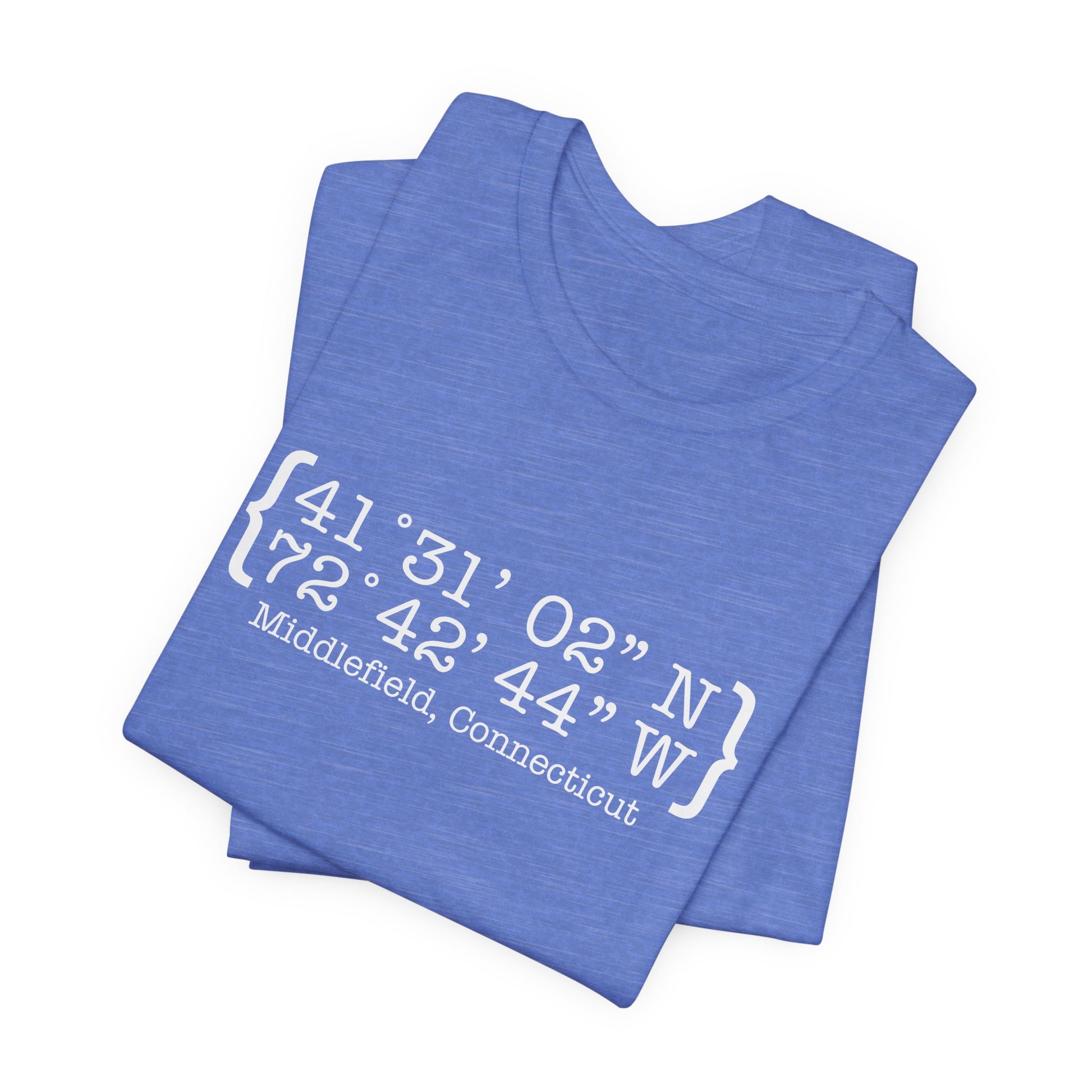 Middlefield Coordinates // Middlefield CT unisex t shirt  // finding connecticut 