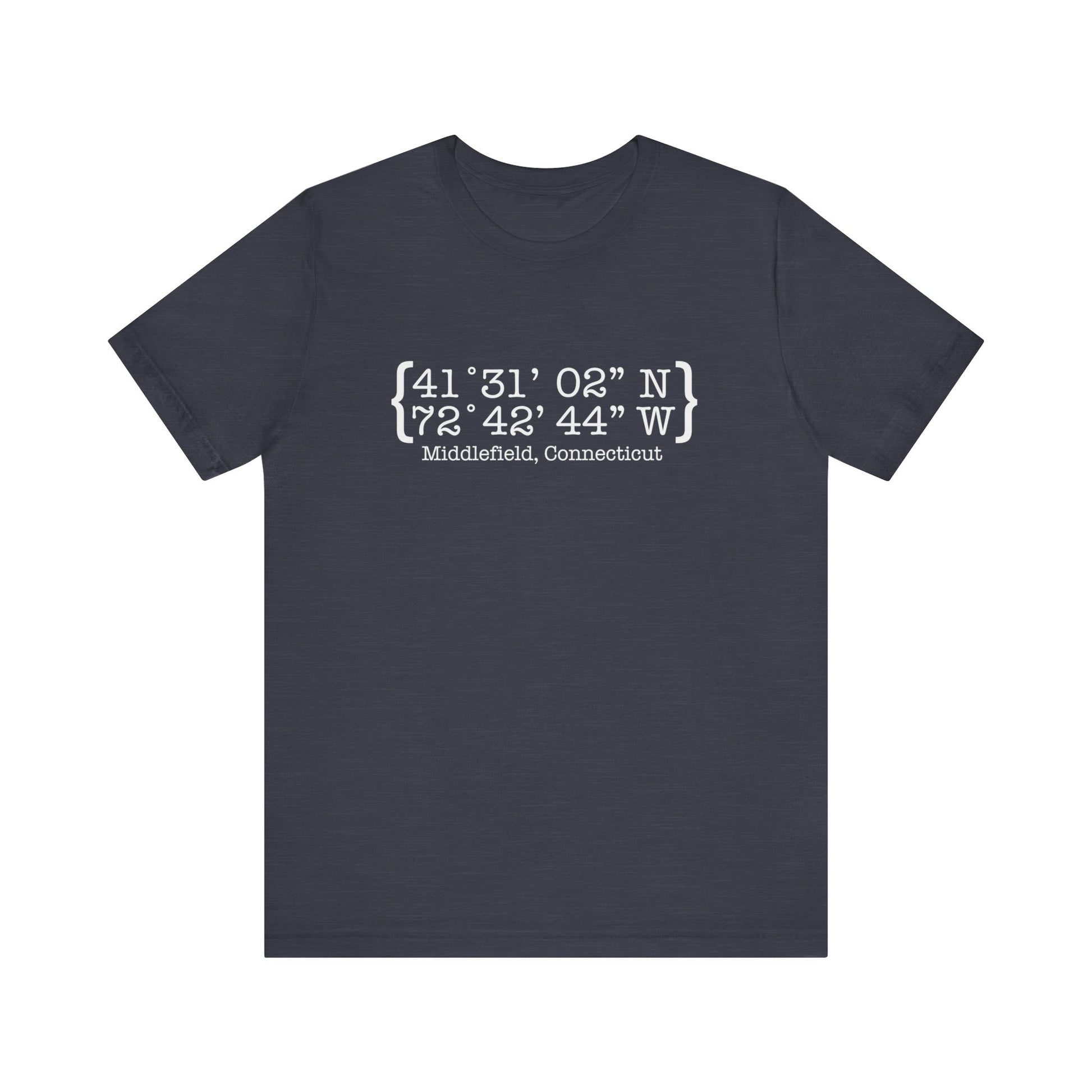 Middlefield Coordinates // Middlefield CT unisex t shirt  // finding connecticut 