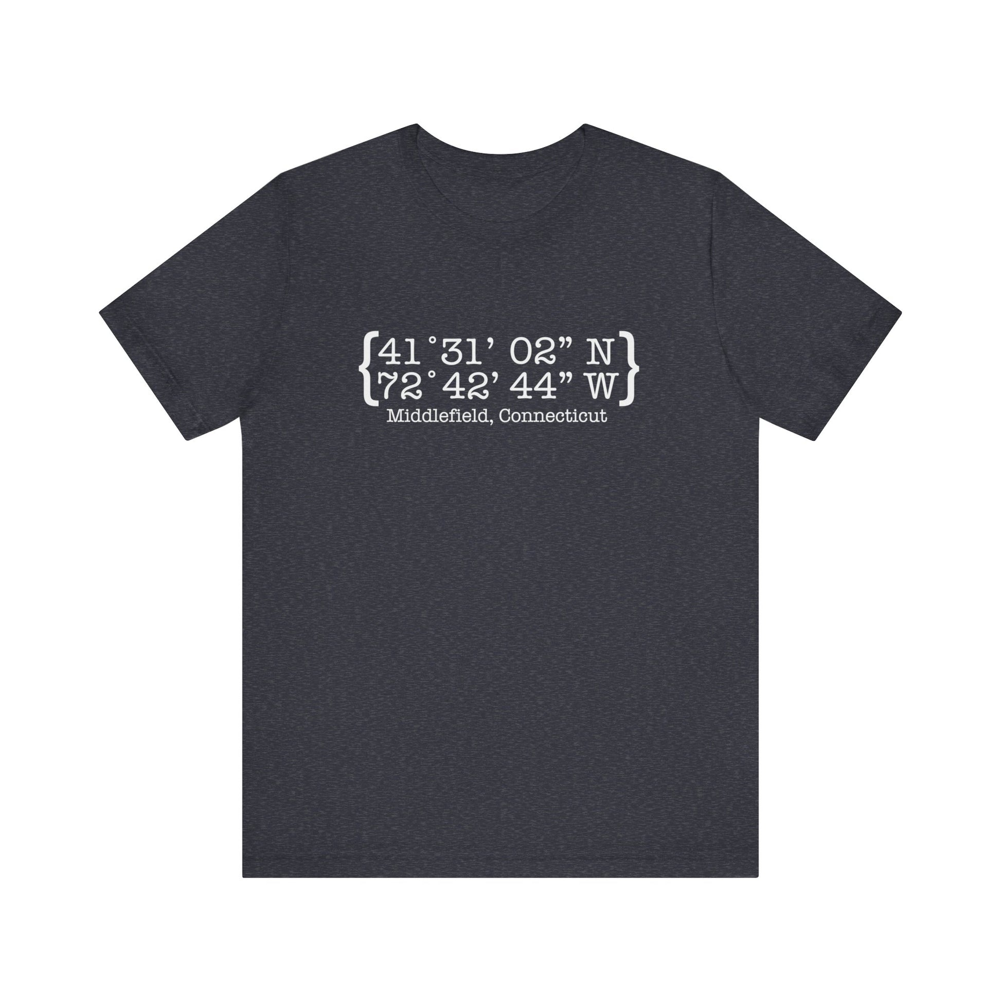 Middlefield Coordinates // Middlefield CT unisex t shirt  // finding connecticut 