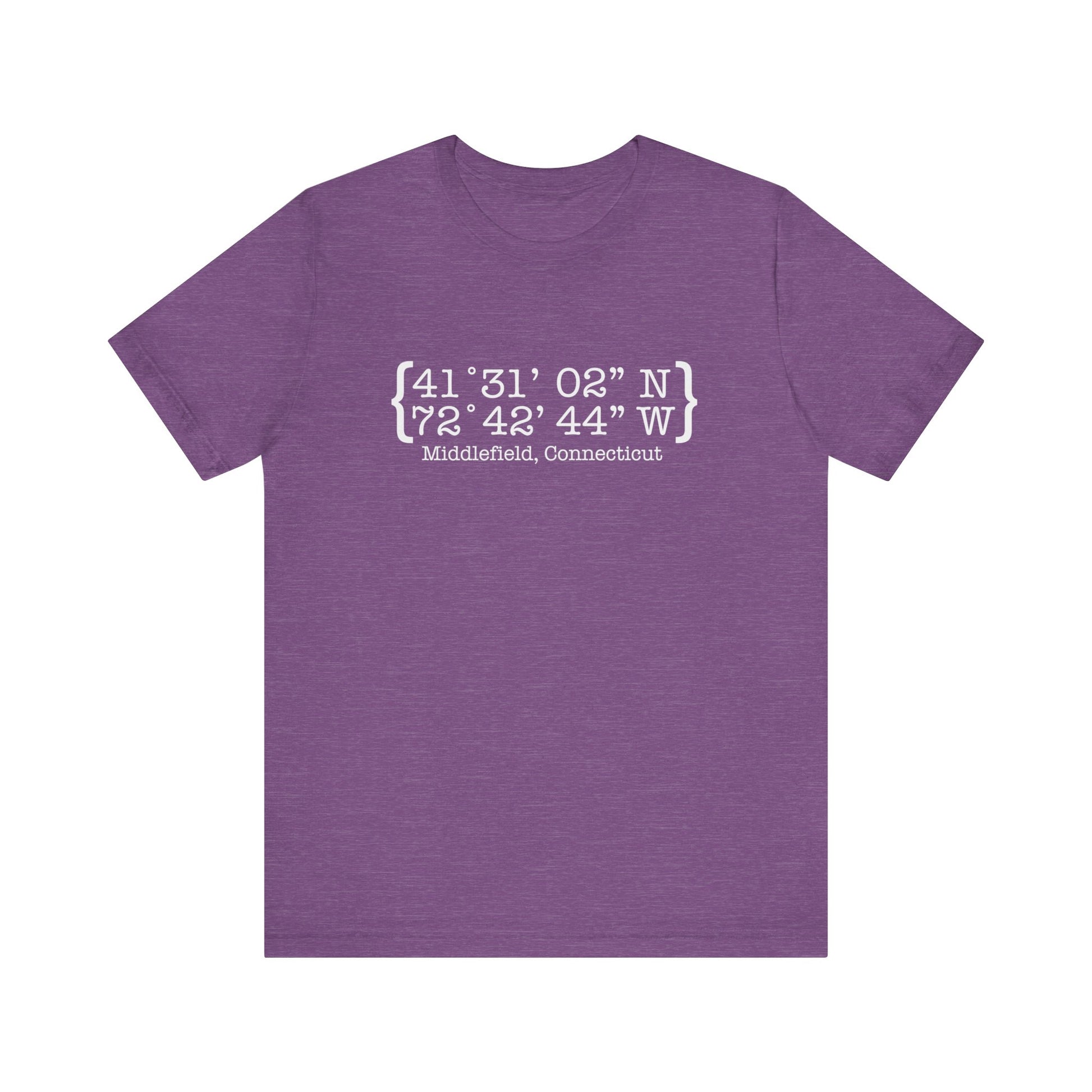 Middlefield Coordinates // Middlefield CT unisex t shirt  // finding connecticut 
