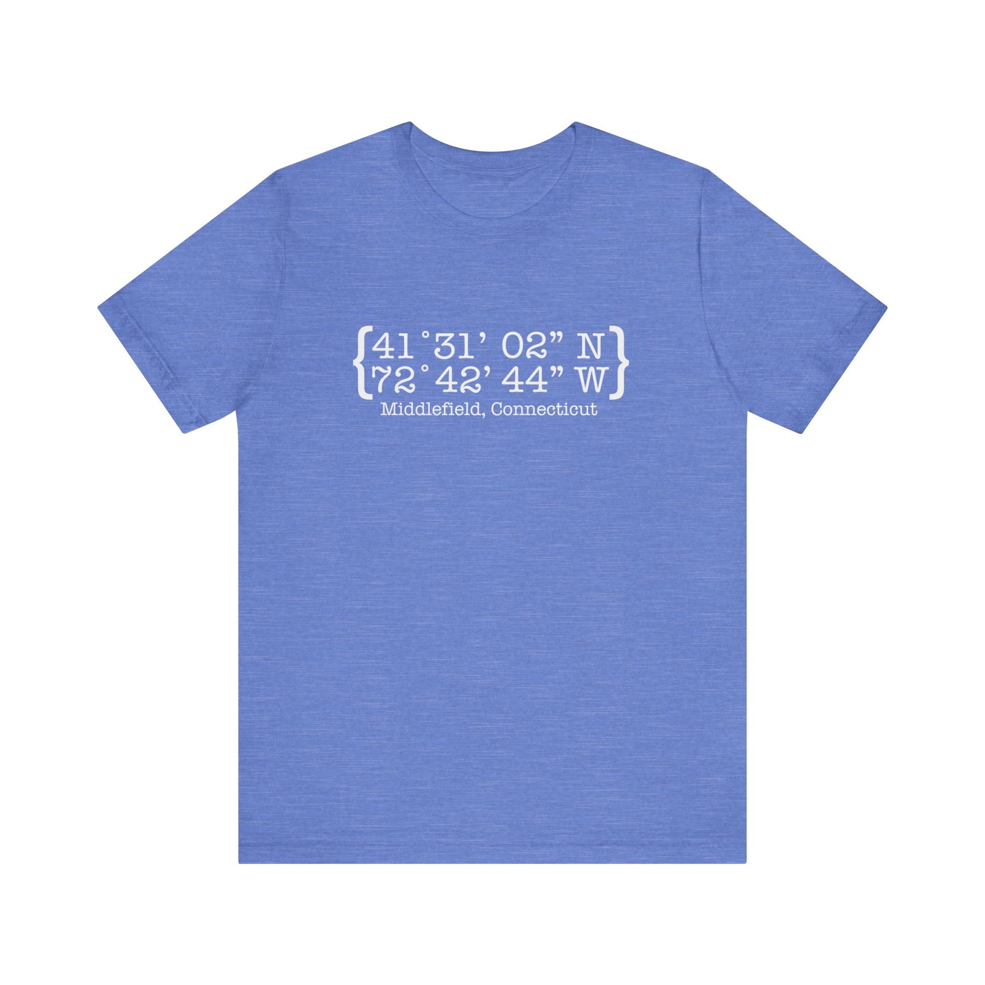 Middlefield Coordinates // Middlefield CT unisex t shirt  // finding connecticut 