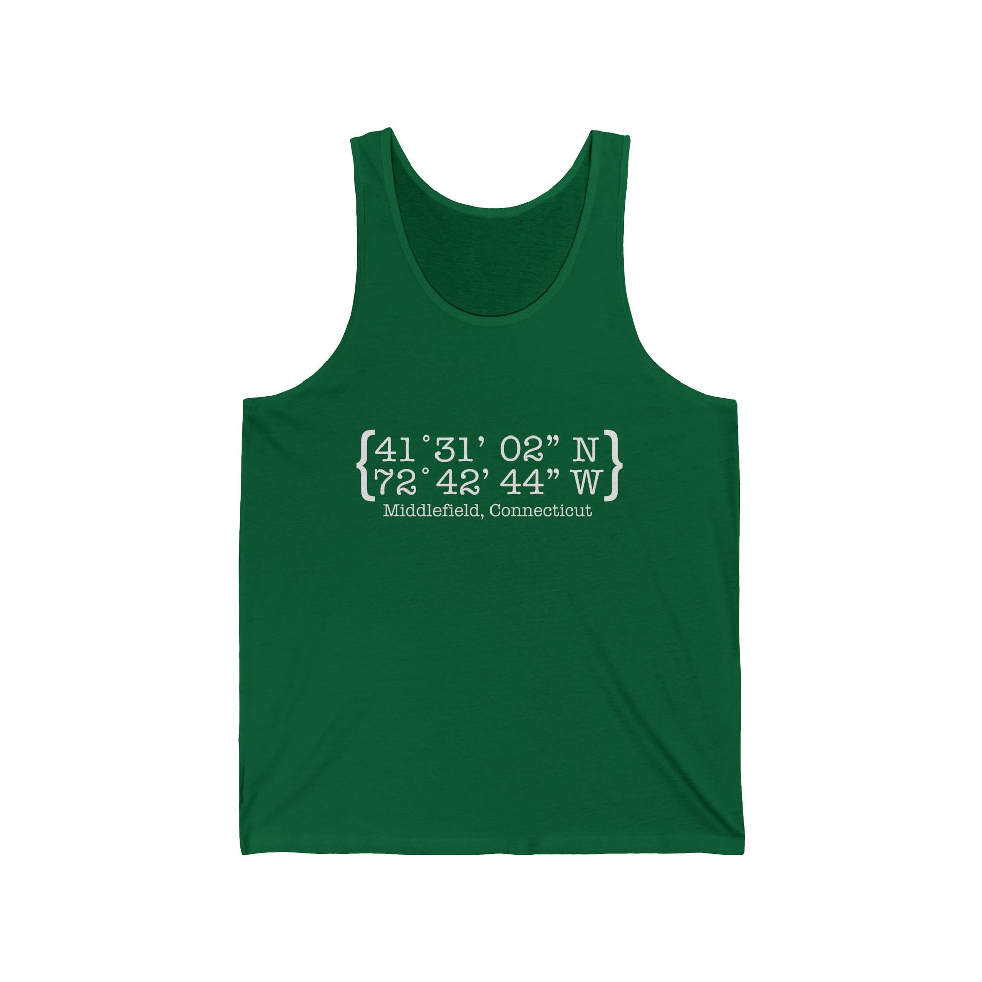 Middlefield Coordinates // Middlefield CT unisex tank top  shirt  // finding connecticut  