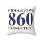 Middletown 860 Connecticut decor pillow // middletown connecticut gifts and merch// finding connecticut 