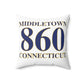 Middletown 860 Connecticut decor pillow // middletown connecticut gifts and merch// finding connecticut 
