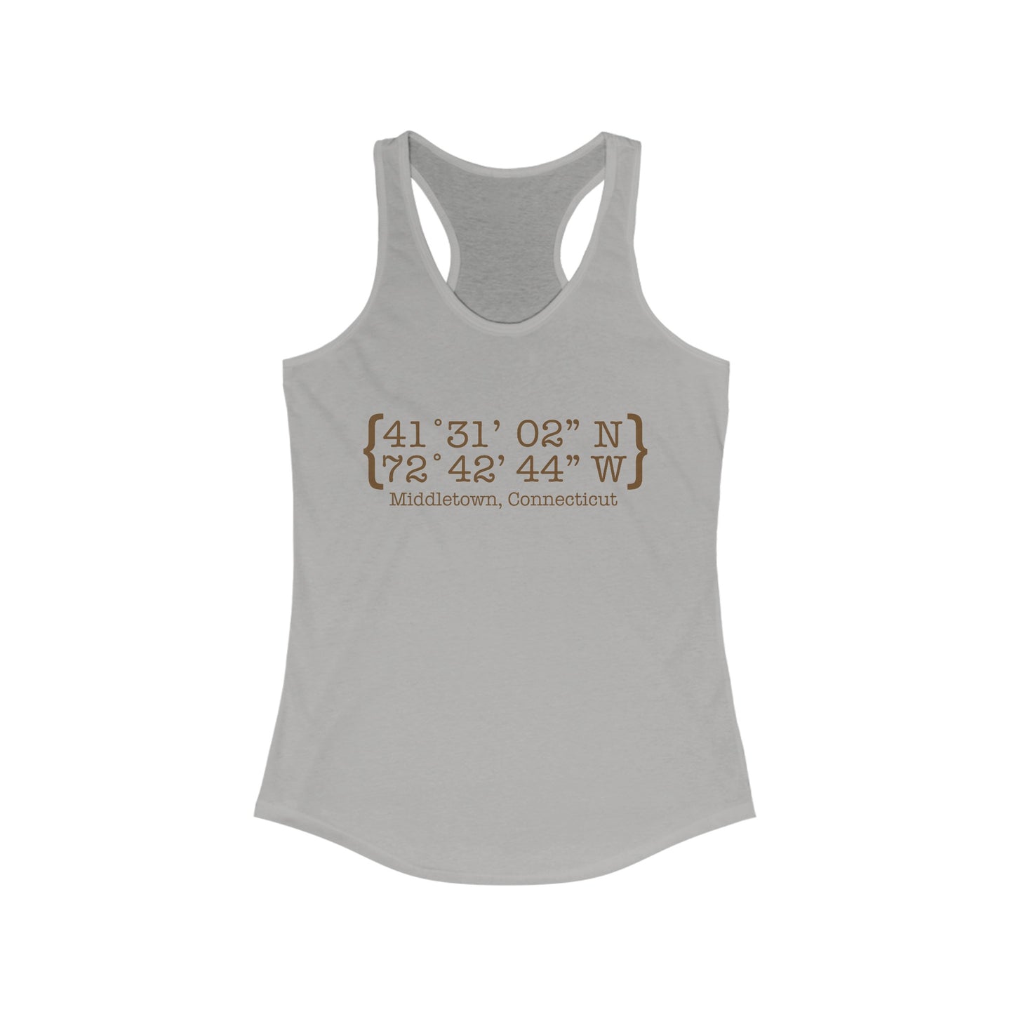 Middletown Coordinates /// middletown Connecticut tank top shirt  // finding Connecticut   