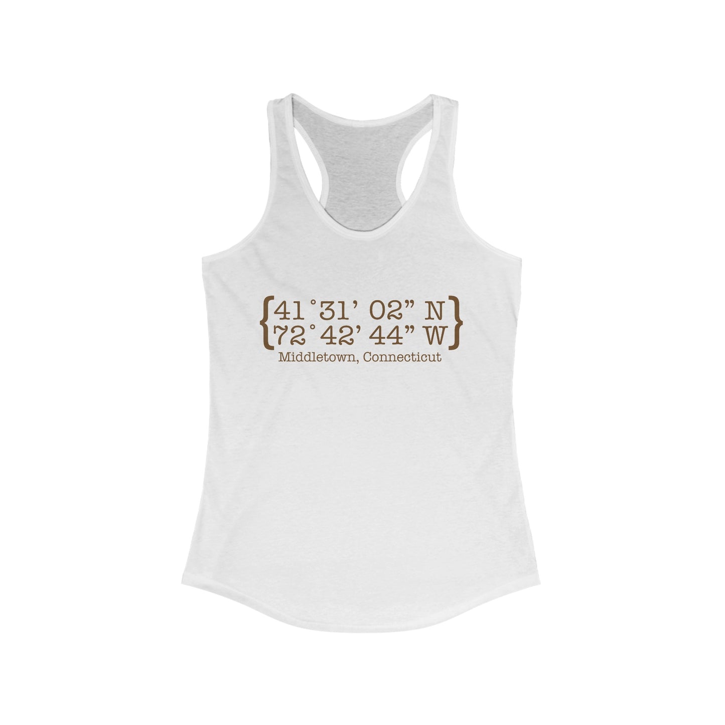 Middletown Coordinates /// middletown Connecticut tank top shirt  // finding Connecticut   