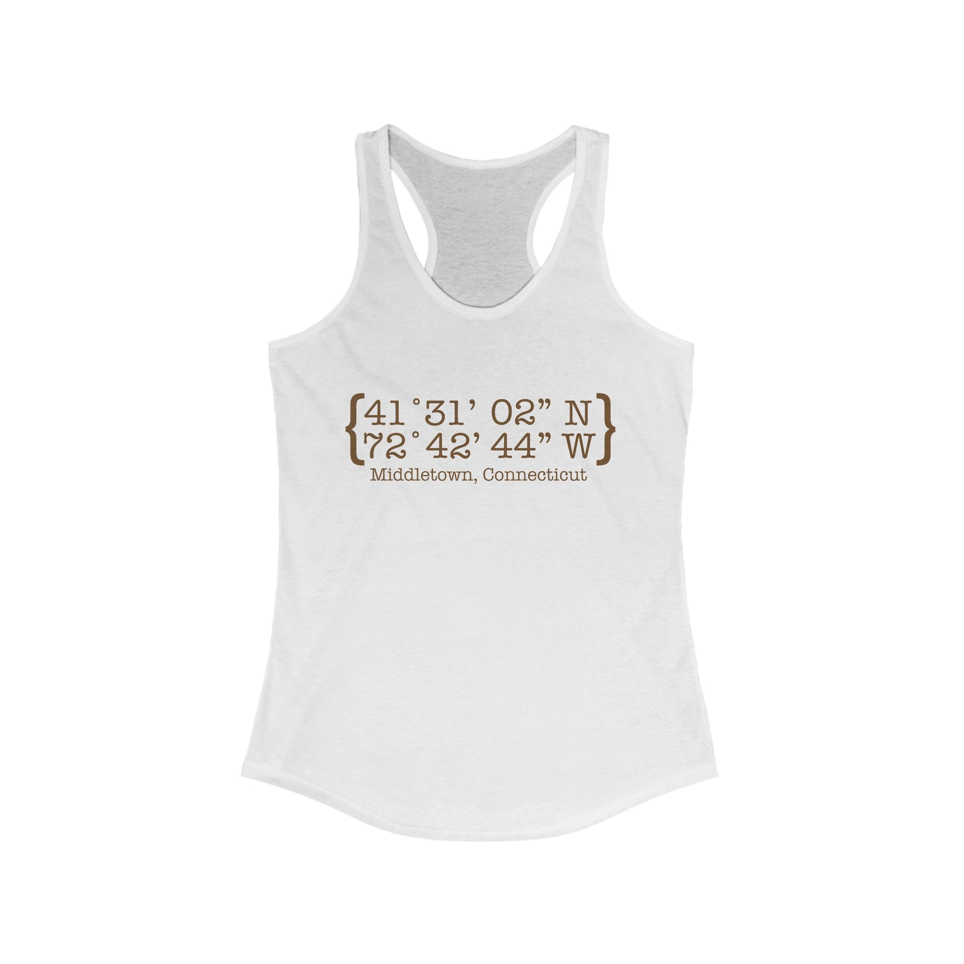 Middletown Coordinates /// middletown Connecticut tank top shirt  // finding Connecticut   