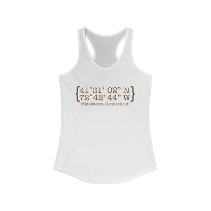 Middletown Coordinates /// middletown Connecticut tank top shirt  // finding Connecticut   