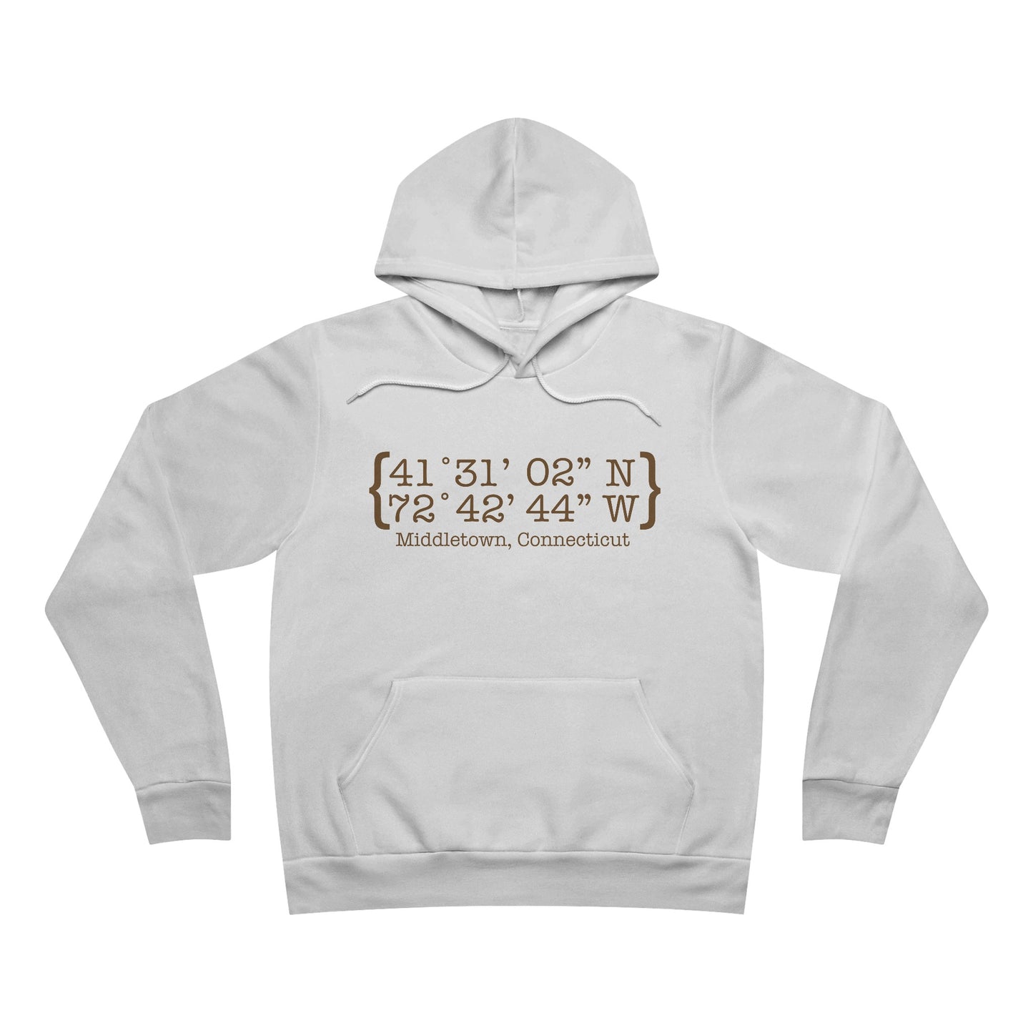 Middletown Coordinates /// middletown Connecticut unisex hoodie sweatshirt  // finding Connecticut   