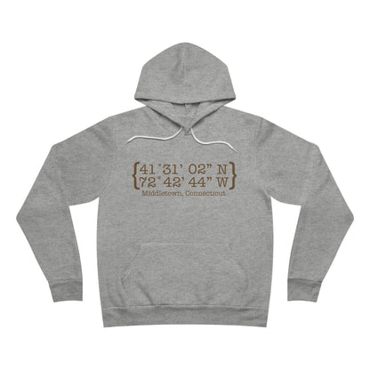 Middletown Coordinates /// middletown Connecticut unisex hoodie sweatshirt  // finding Connecticut   