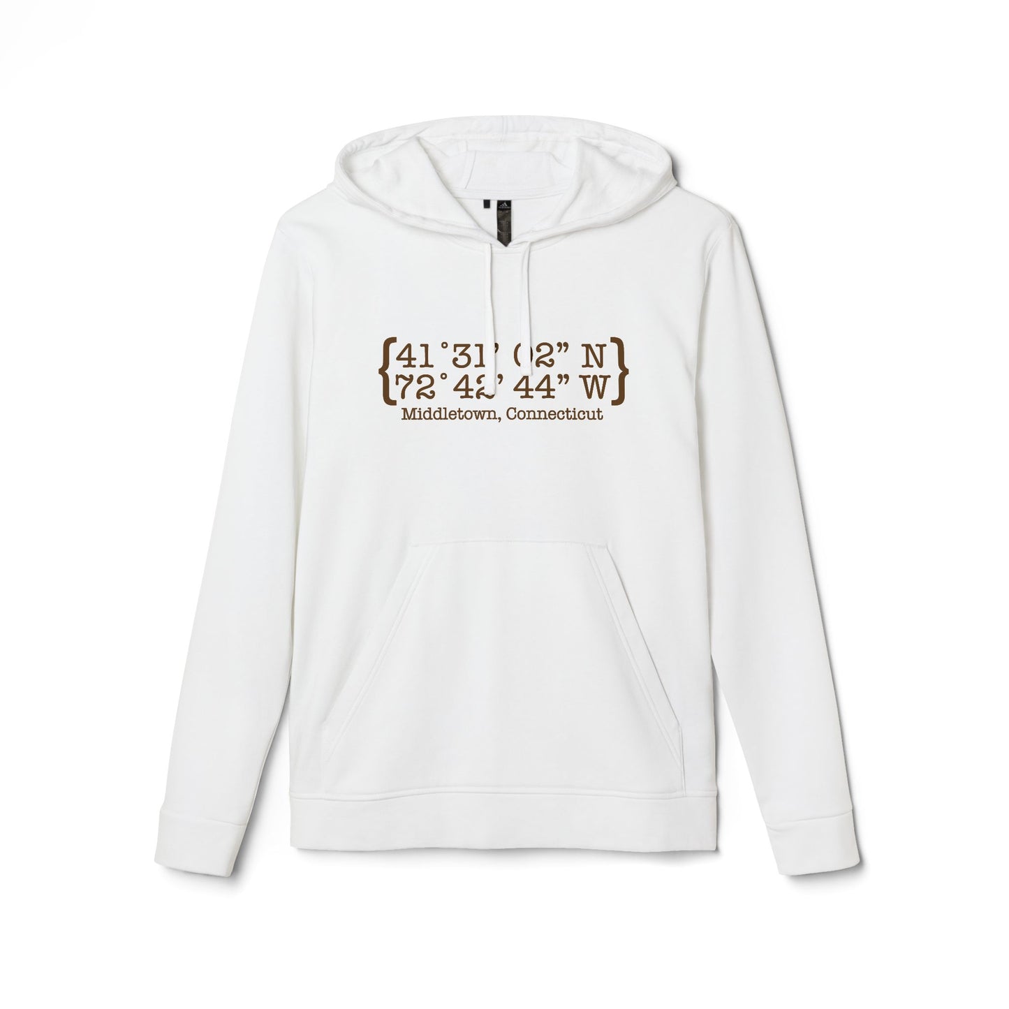 Middletown Coordinates /// middletown connecticut Adidas unisex hoodie // finding connecticut