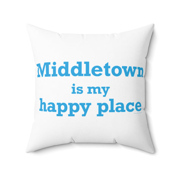 Middletown is my happy place decor pillow // Middletown Connecticut gifts and merch // finding connecticut 
