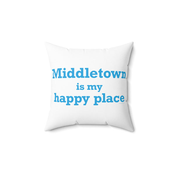 Middletown is my happy place decor pillow // Middletown Connecticut gifts and merch // finding connecticut 