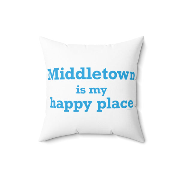 Middletown is my happy place decor pillow // Middletown Connecticut gifts and merch // finding connecticut 