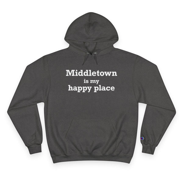 Middletown is my happy place hoodie sweatshirt // middletown connecticut gifts and merch // finding connecticut 