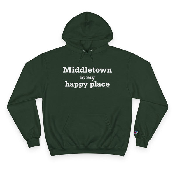 Middletown is my happy place hoodie sweatshirt // middletown connecticut gifts and merch // finding connecticut 