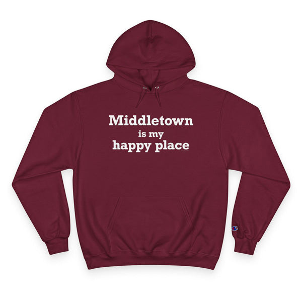Middletown is my happy place hoodie sweatshirt // middletown connecticut gifts and merch // finding connecticut 