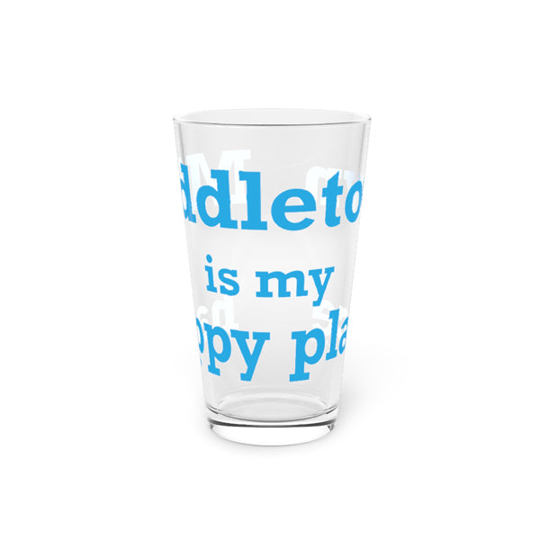 Middletown is my happy place pint glass and drinkware // middletown connecticut gifts and merch // finding connecticut 