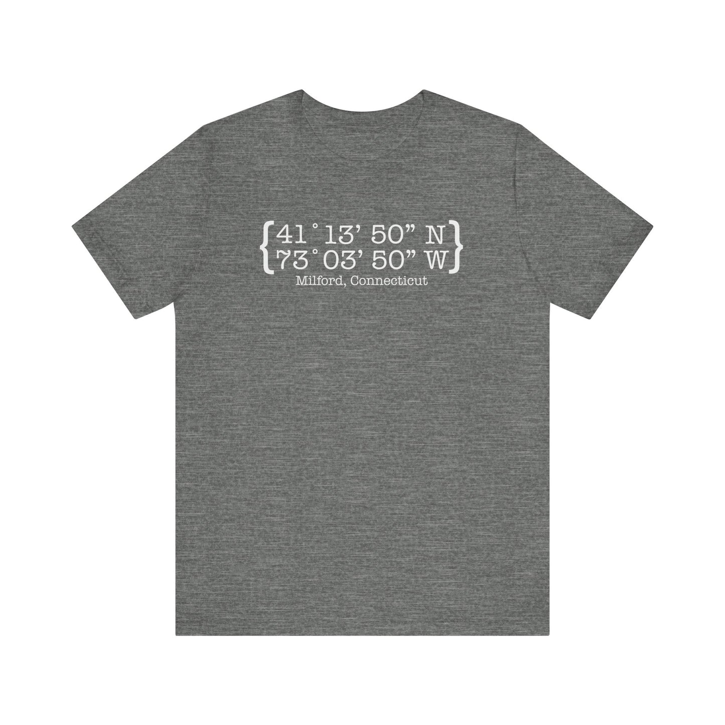 Milford Coordinates // Milford CT unisex t shirt  // finding connecticut 