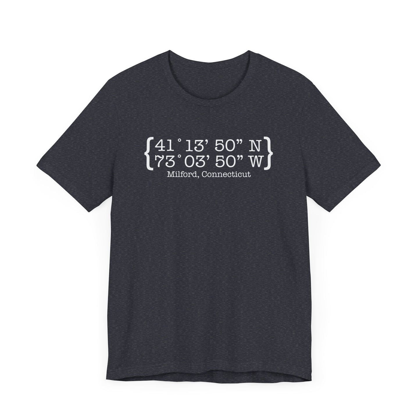 Milford Coordinates // Milford CT unisex t shirt  // finding connecticut 