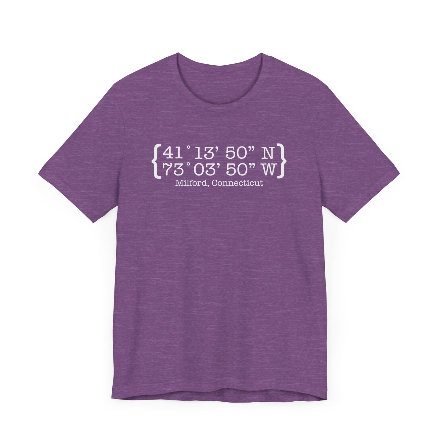 Milford Coordinates // Milford CT unisex t shirt  // finding connecticut 