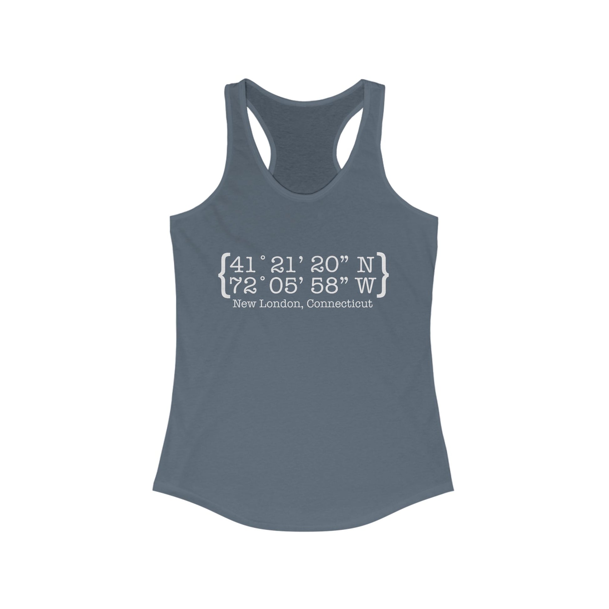 New London Coordinates // New London CT Womens tank top shirt // finding connecticut 